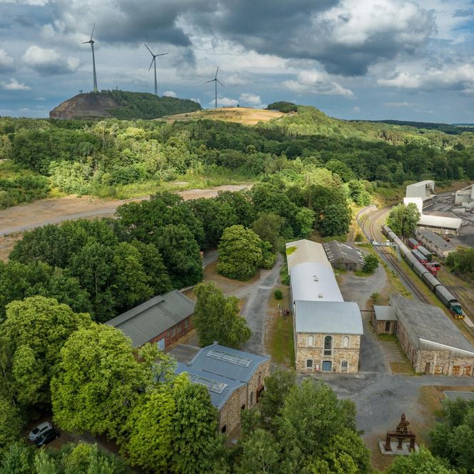 Luftaufnahme des Museum für Industriekultur am Osnabrücker Piesberg